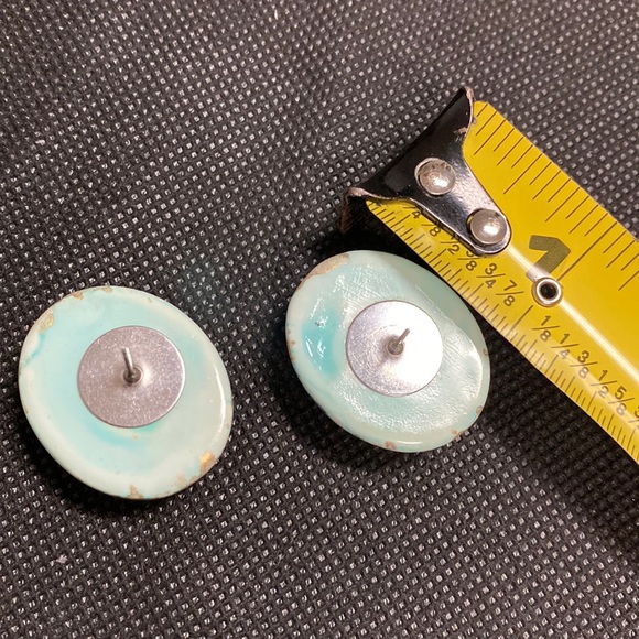 Green/gold Easter egg pierced earrings with matching bracelet - Picture 5 of 8